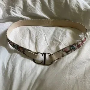 Christian Dior by John Galliano S/S 2005 Floral Trotter Silver CD Leather Belt Christian Dior by John Galliano S/S 2005 Floral... | Depop main image 3